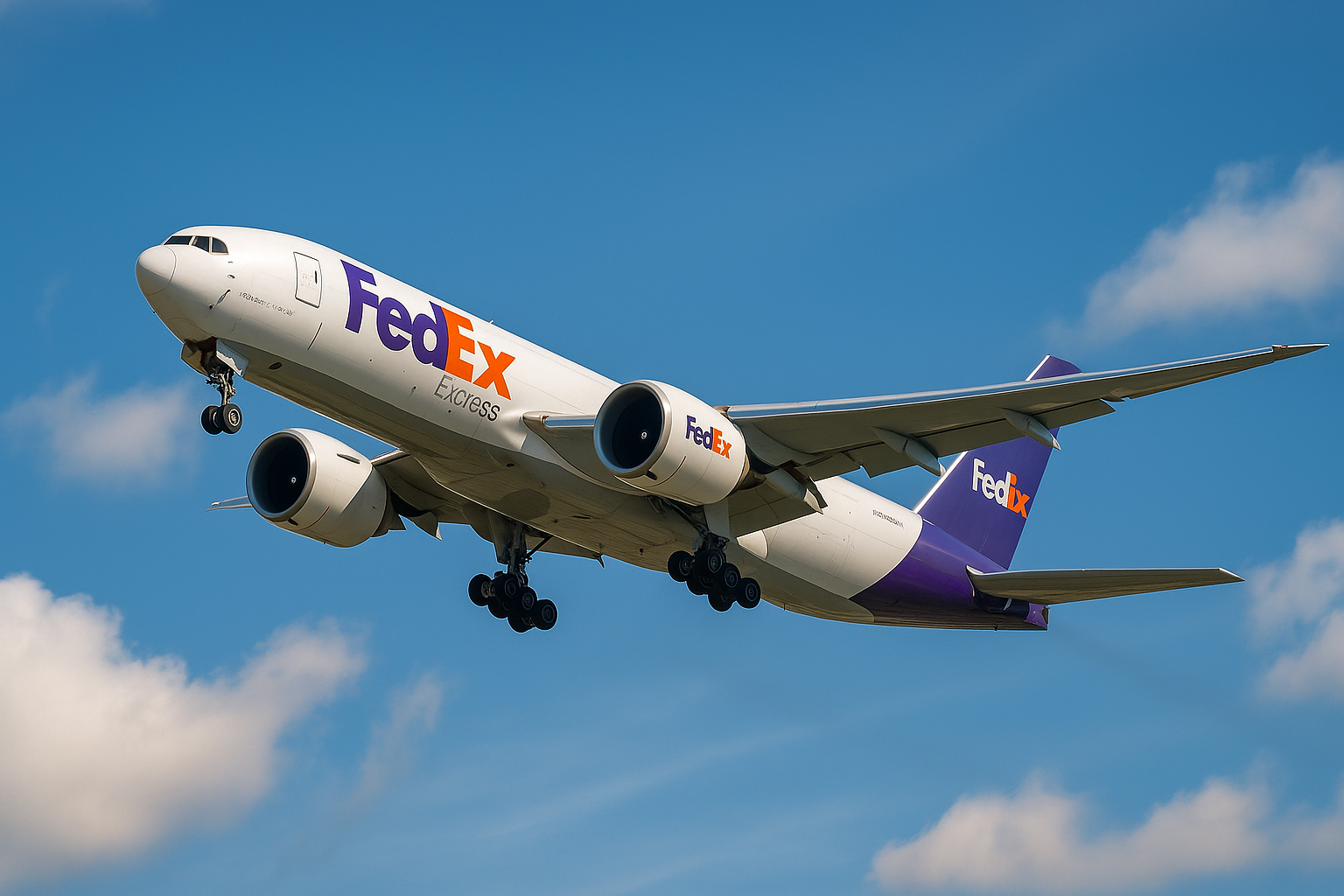 FedEx cargo aircraft taking off — Blue Alfa Air Freight