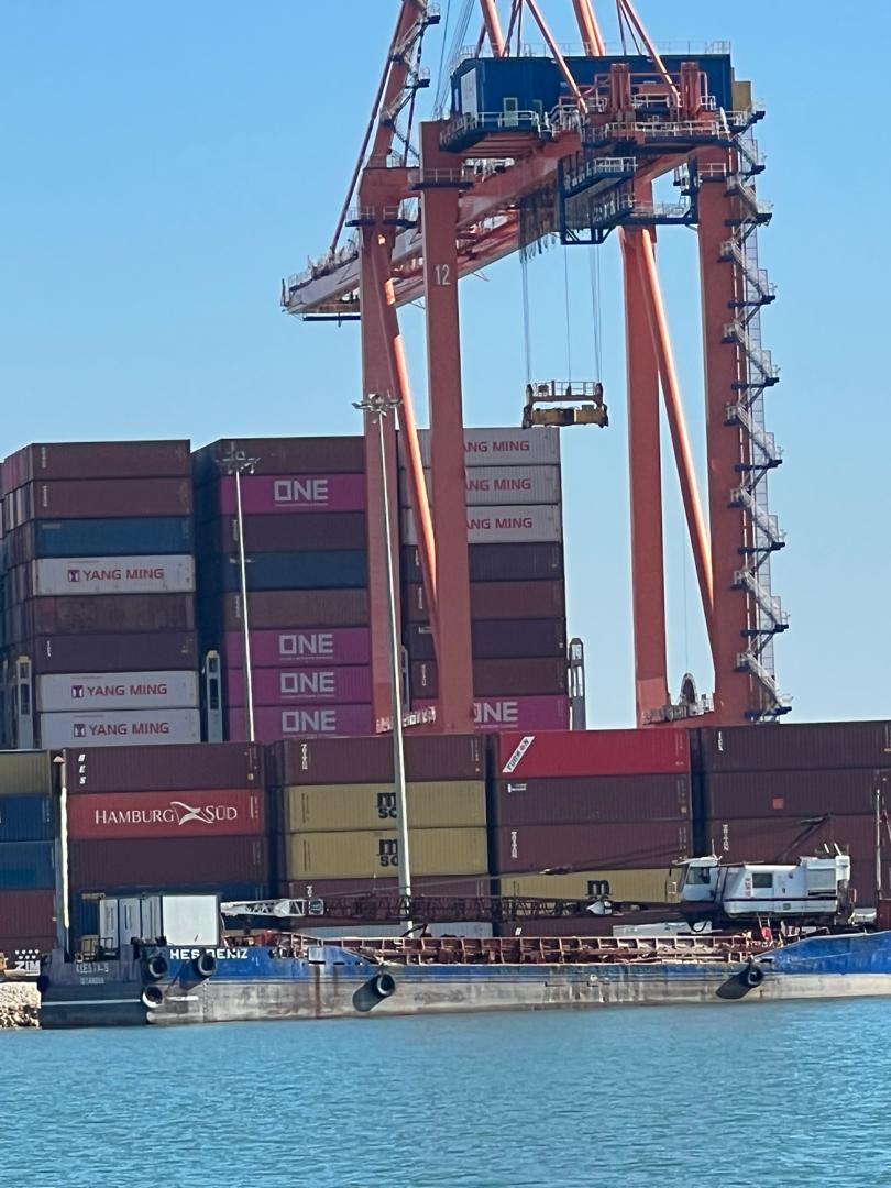 Container stacks at Mersin International Port yard